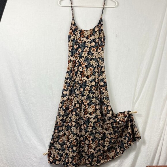 CDC Floral Maxi Dress - Navy and Cream - Picture 1 of 12